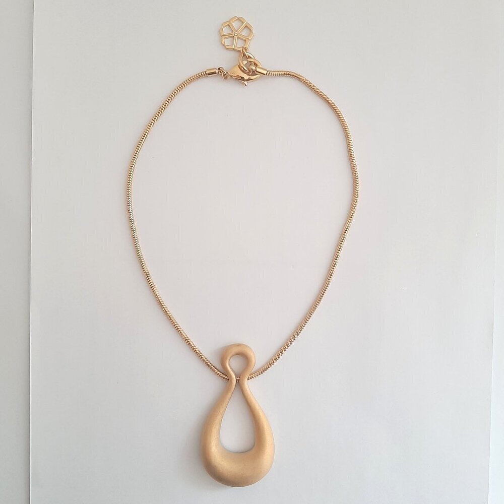 Trina Turk Gold Rush Drop Sculpture Pendant Necklace
